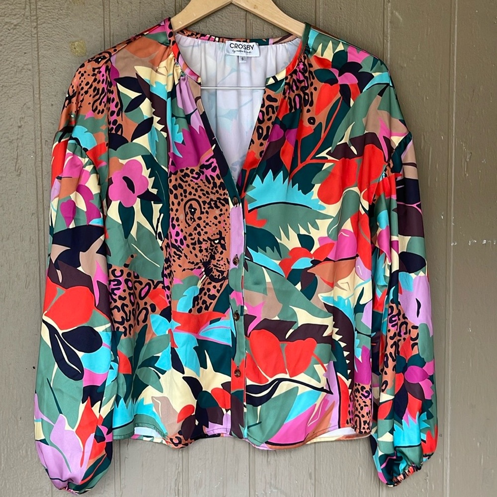 Crosby Multicolor jungle  Print Blouse